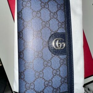Authentic Gucci Blue and Black Men's Wallet